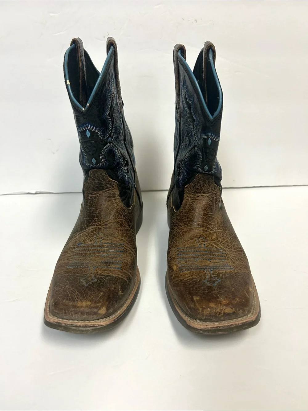 Ariat Tombstone Western Boot Youth Kids Size 3.5 Earth Brown Leather Square Toe